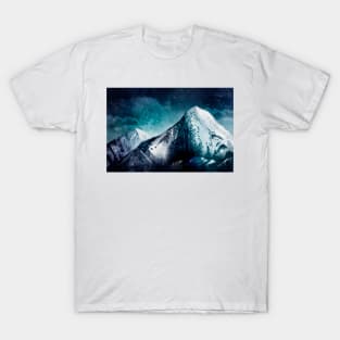 Mountains background Landscape Paint T-Shirt